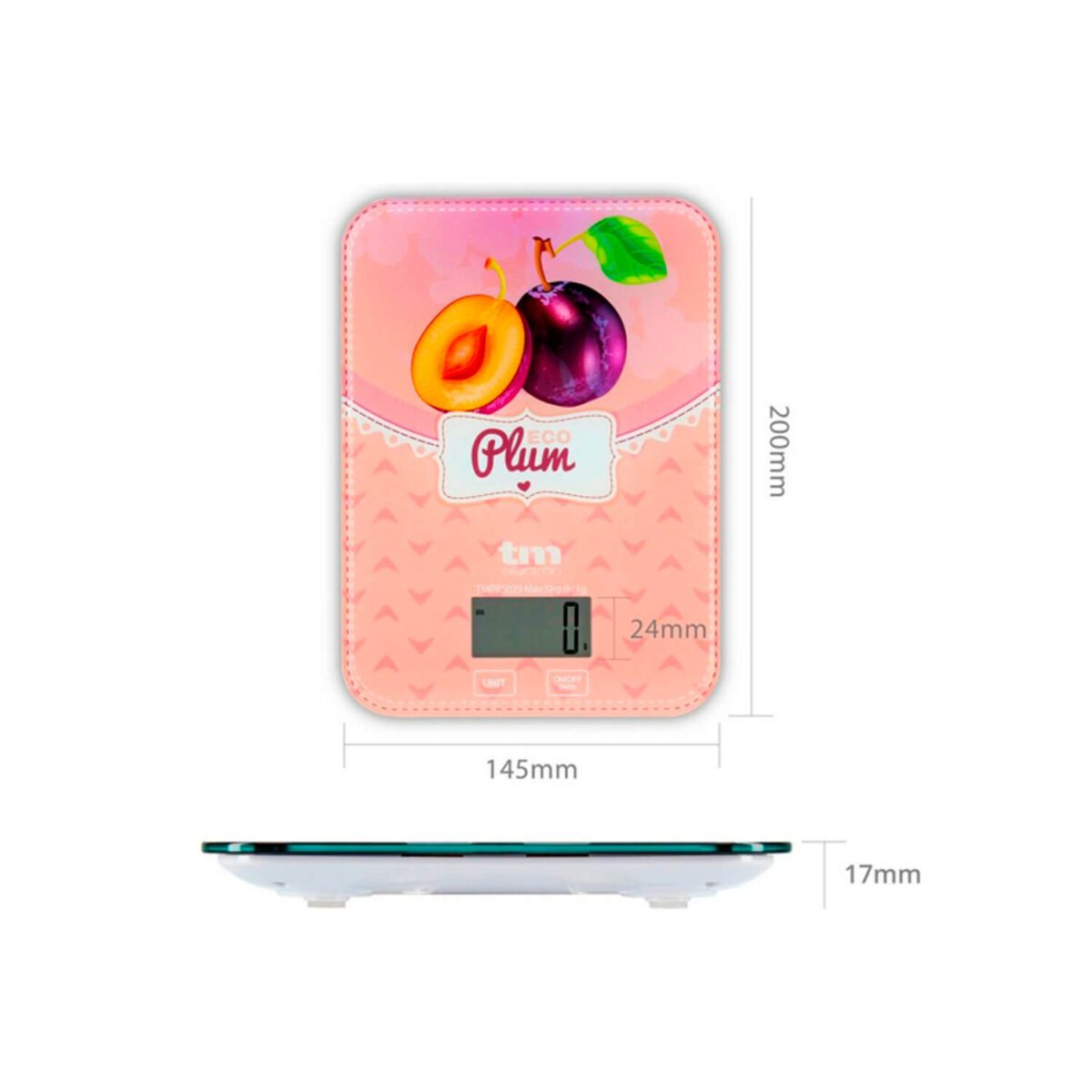 Báscula Digital de Cocina Rosa, Precisión 1 g, Capacidad 5 kg
