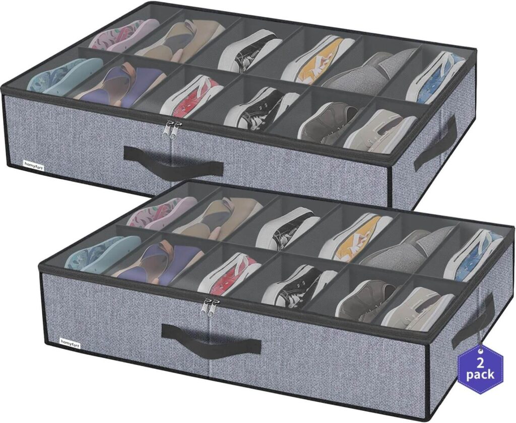 Organizador de zapatos con 2 compartimentos