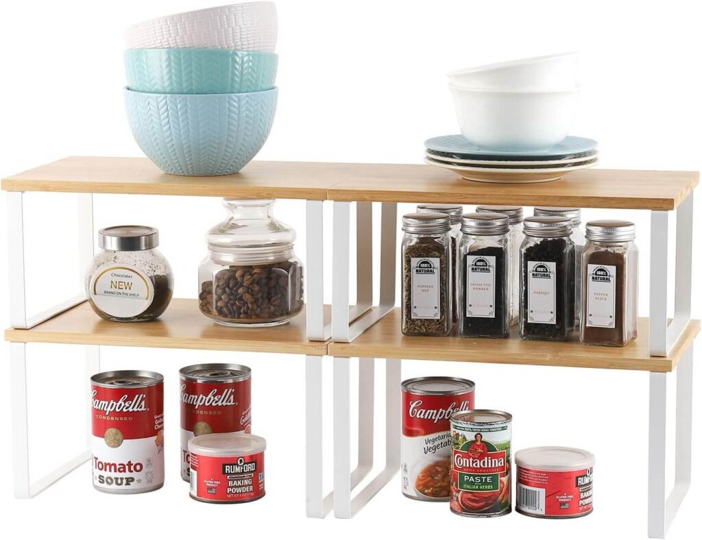 Nandae Juego de 4 Organizadores de Cocina, Apilable para Encimera, Almacenamiento para Alimentos y Cubiertos