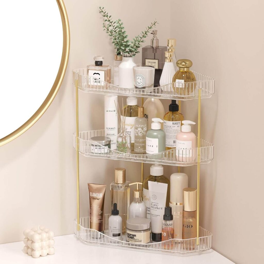Lifewit Organizador de 3 Niveles para Encimera de Baño, para Maquillaje y Cuidado de la Piel, Estante para Cosméticos