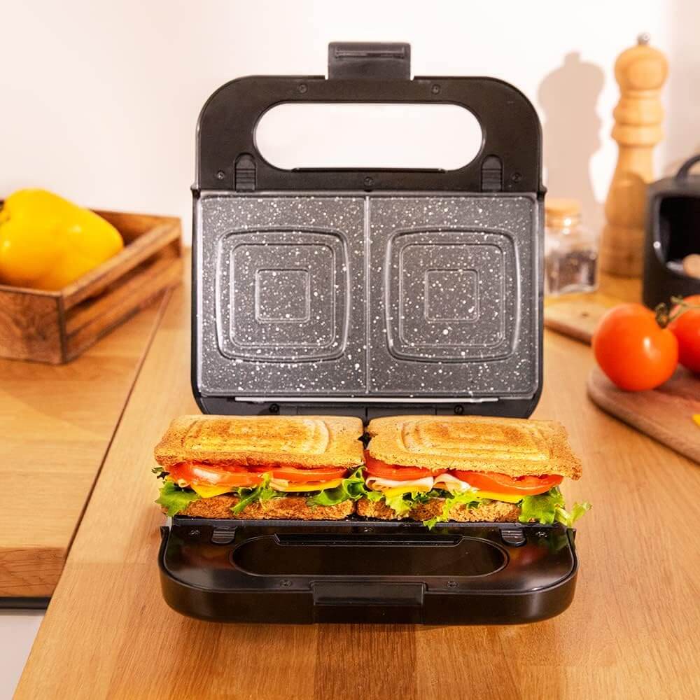 Cecotec Rock´nToast 4in1 cocina sándwiches partidos o cuadrados, gofres y grill