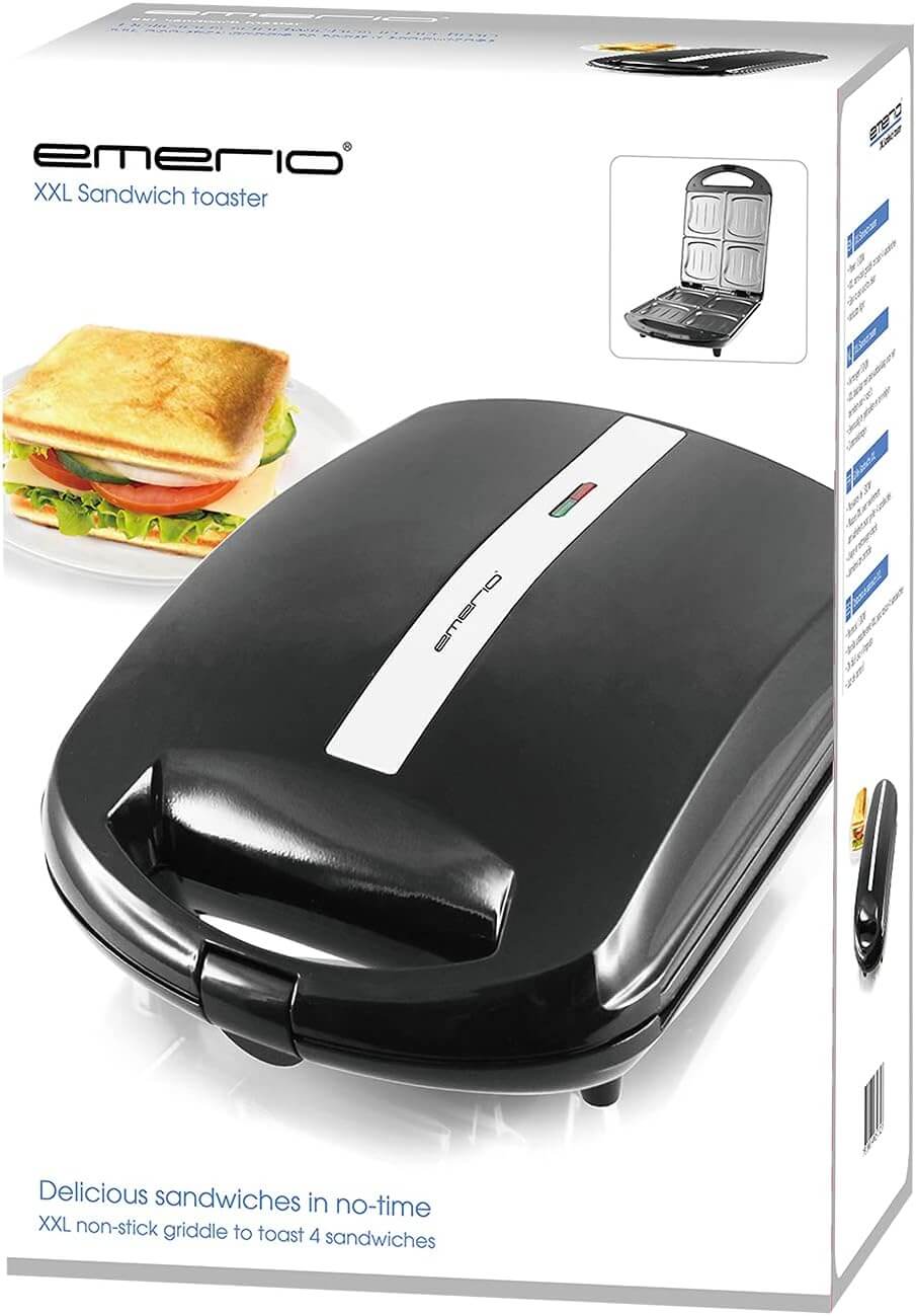 Sandwichera Emerio XXL Test 1300W, packing