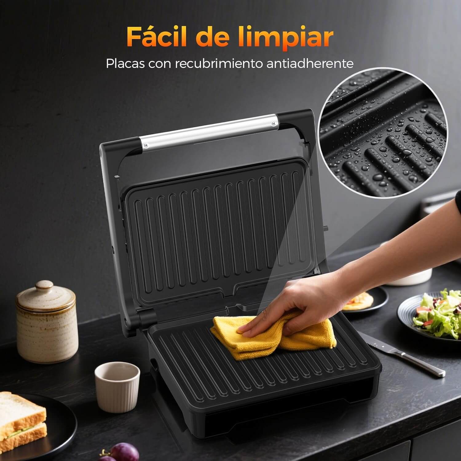 YASHE 1500W, placas de fácil limpieza