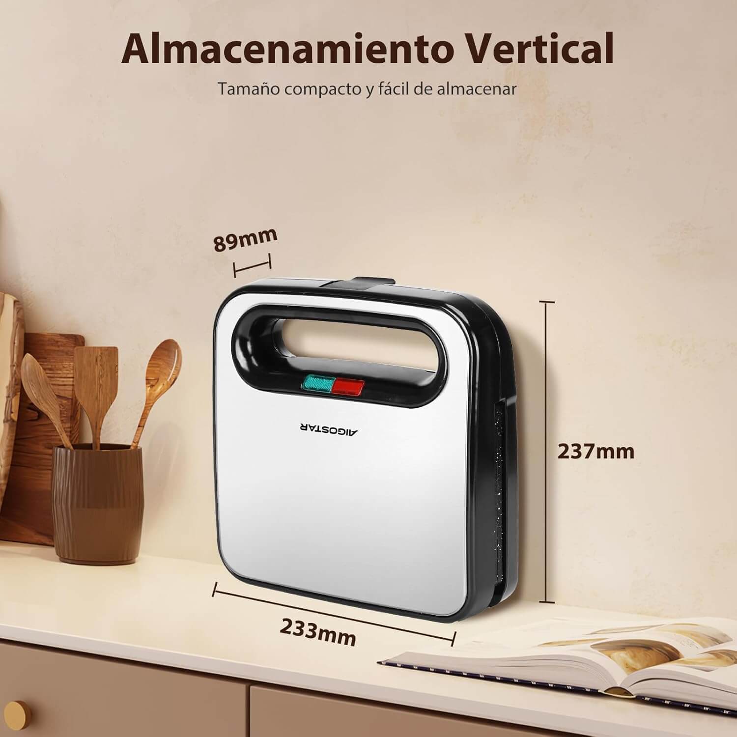 Aigostar Lamo Pro 750W, medidas
