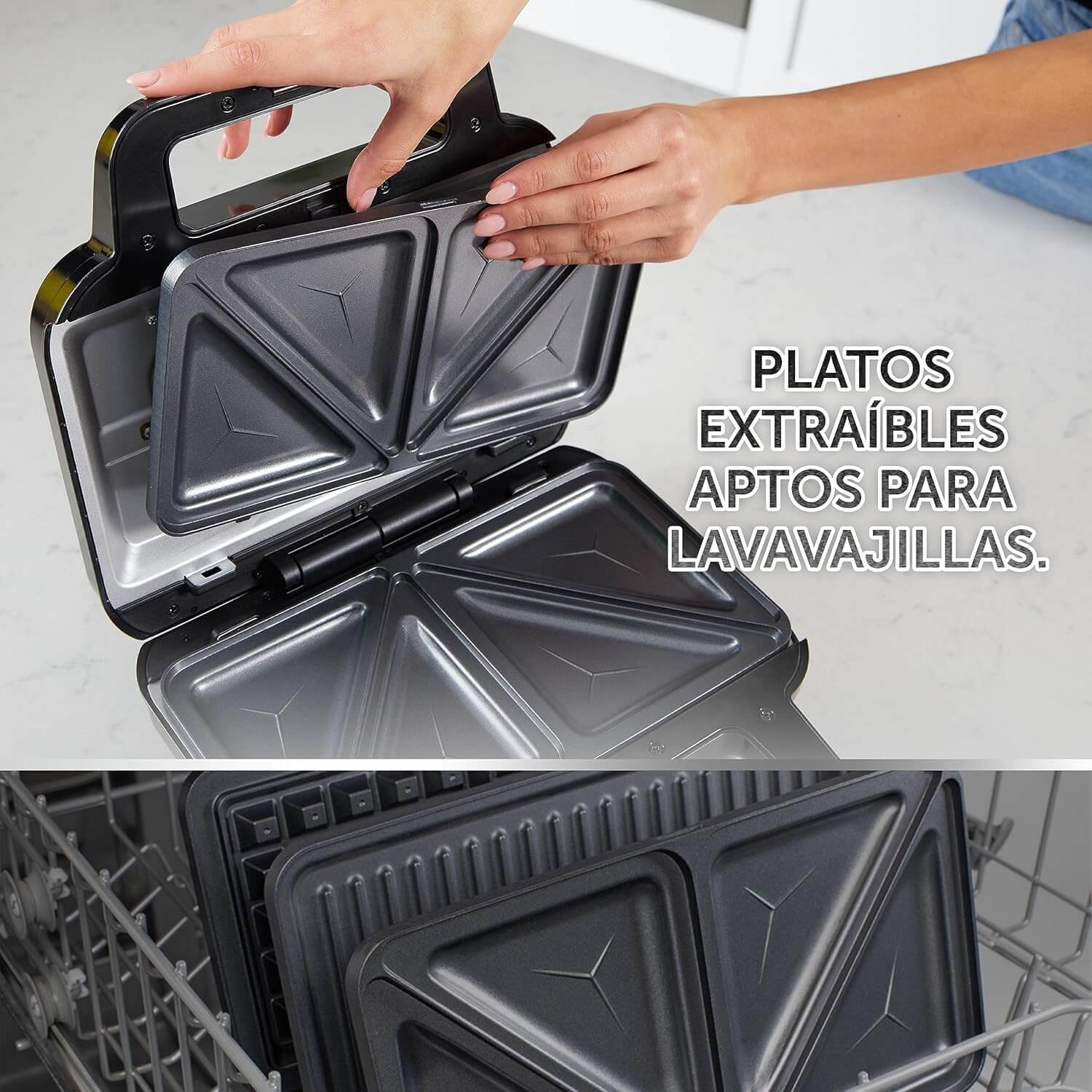 Sandwichera Breville 3-in-1 Ultimate, placas desmontables aptas para lavavajillas