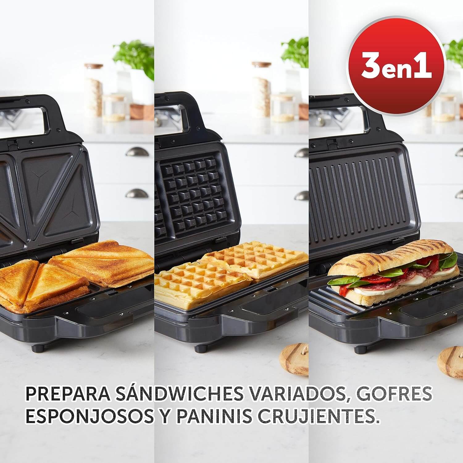 Sandwichera Breville 3-in-1 Ultimate, multifunción 3en1